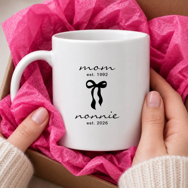 Mutter für Nonnie Est Tasse mit Schleife (Von Creator hochgeladen)