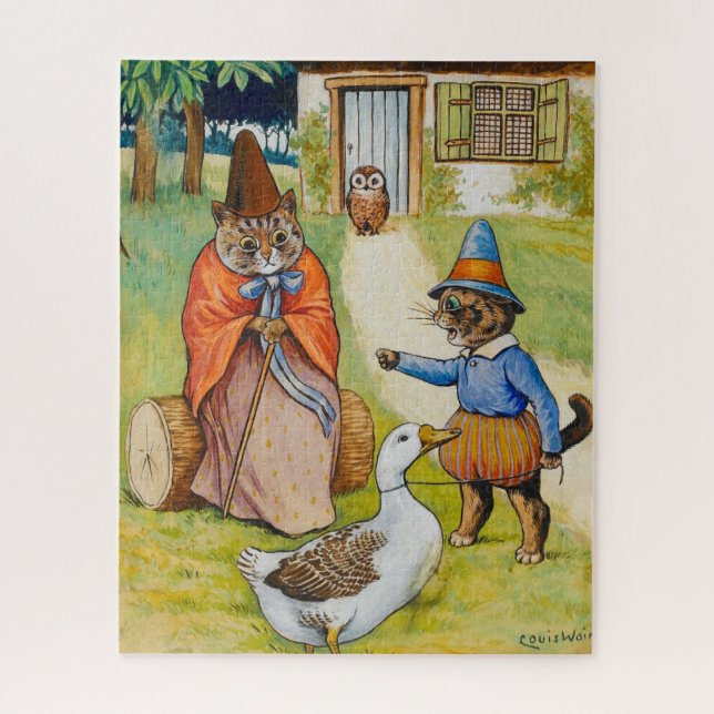 Mutter Gans auf Zuhause von Louis Wain (Vertikal)