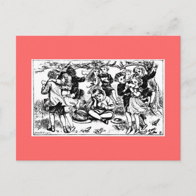 Mutter-Gans-Postkarte Postkarte (Vorderseite)