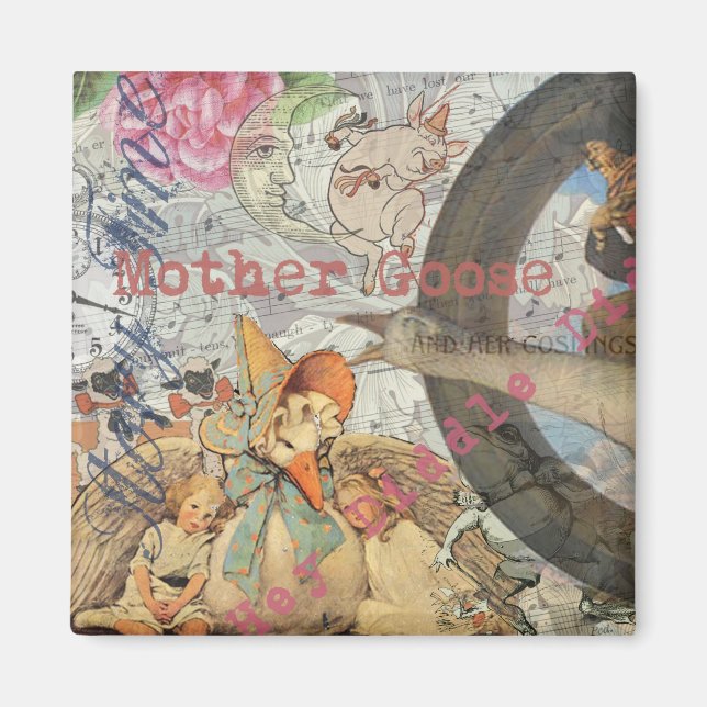 Mutter-Gans-Reim-Fairy-Tale Magnet (Vorne)