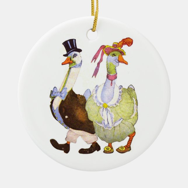 Mutter Gans-u. Vater-Blick Keramikornament (Vorne)