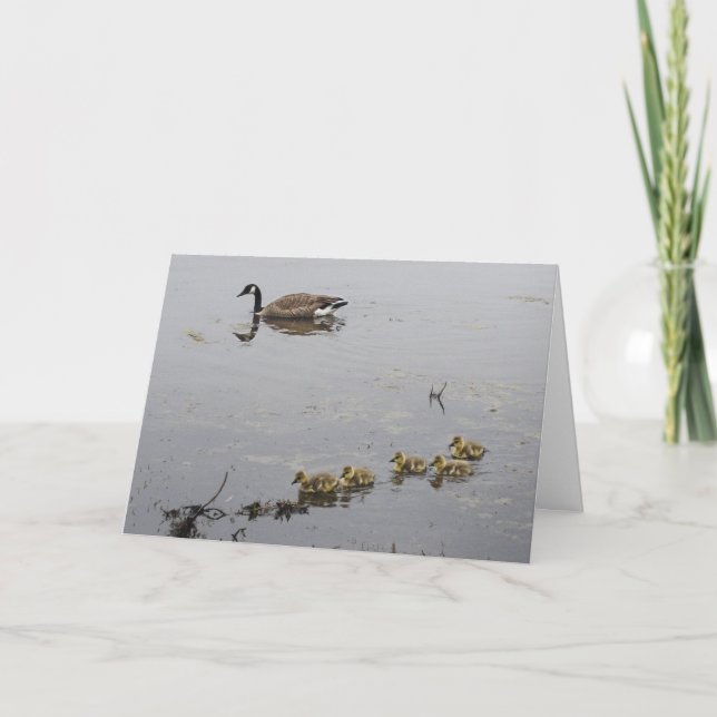 Mutter Gans-und der Gänschen-Mutter Tageskarte Karte (Vorderseite)