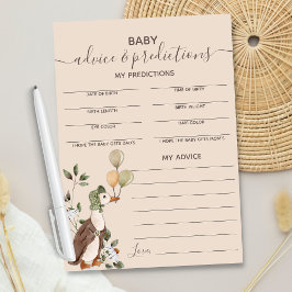 Mutter Gänse Babyduschberatung & Vorhersagekarte Einladung