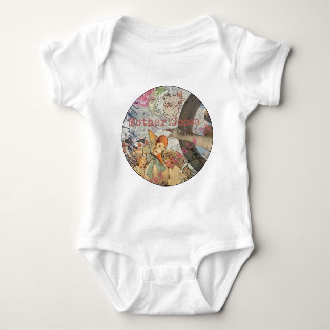 Mutter Gänse Kinderzimmer Rhyme Fairy Tale Baby Strampler (Vorderseite)
