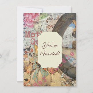 Mutter Gänse Kinderzimmer Rhyme Fairy Tale Einladung