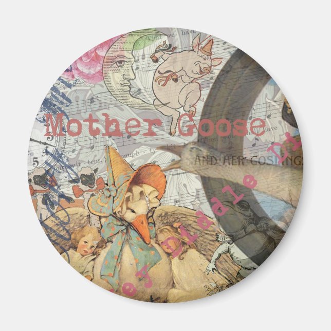 Mutter Gänse Kinderzimmer Rhyme Fairy Tale Magnet (Vorne)
