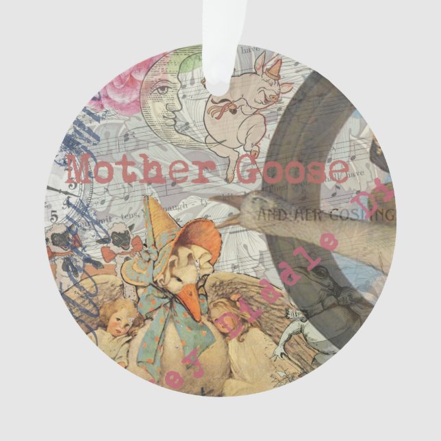 Mutter Gänse Kinderzimmer Rhyme Fairy Tale Ornament (Vorderseite)