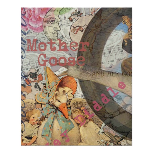 Mutter Gänse Kinderzimmer Rhyme Fairy Tale Poster (Vorderseite)