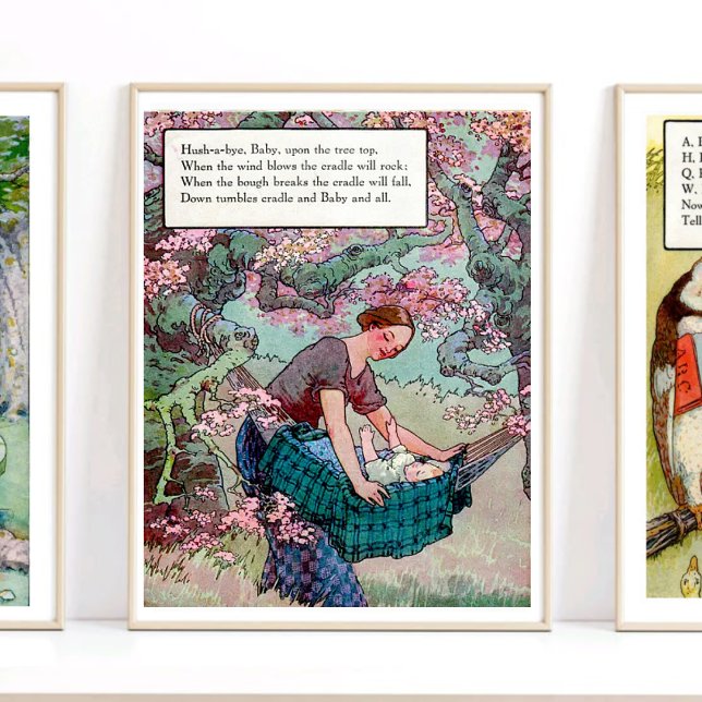 Mutter Gänse Kinderzimmer Rhyme Hush A Bye Baby Ki Poster (Von Creator hochgeladen)