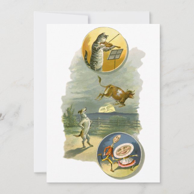 Mutter Gänse Kinderzimmer Rhyme Kinderdusche Einla Einladung (Vorderseite)