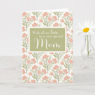 Mutter Geburtstags rosa Blume Muster Karte