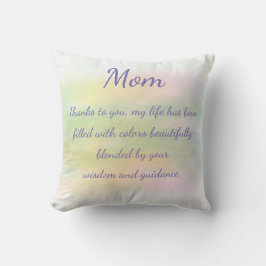 Mutter Gedicht Pastel Watercolor Kissen