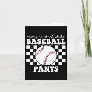 Mütter gegen weiße Baseballhosen Lustiger Baseball Karte