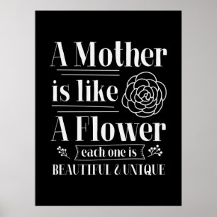 Mutter Geschenk eine Mutter ist wie eine Blume Poster