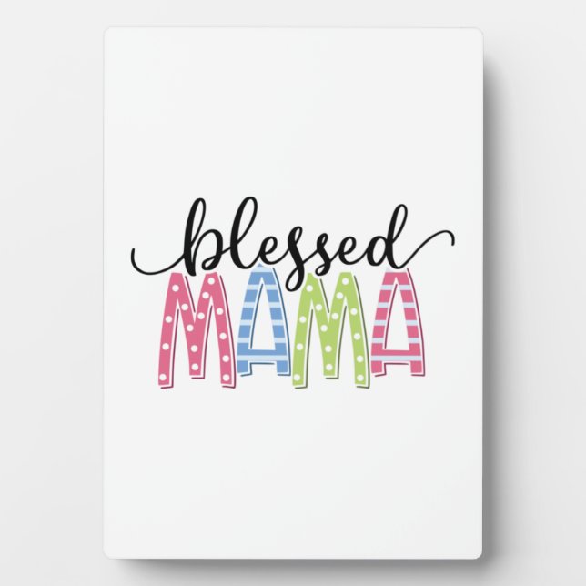 Mutter Geschenk gesegnet Mama Fotoplatte (Vorderseite)