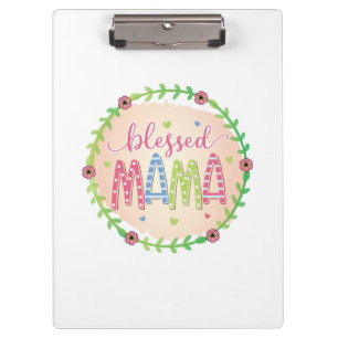 Mutter Geschenk gesegnete Mutter Klemmbrett