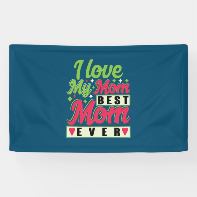 Mutter Geschenk ich Liebe meine Mama Banner (Horizontal)