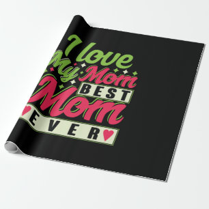 Mutter Geschenk ich Liebe meine Mama Geschenkpapier