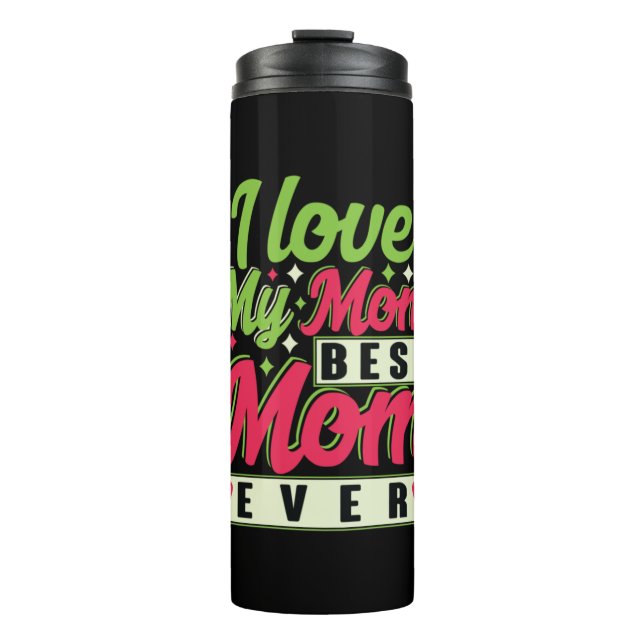 Mutter Geschenk ich Liebe meine Mama Thermosbecher (Vorderseite)