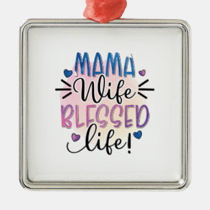 Mutter Geschenk Mama Ehefrau gesegnet Leben Ornament Aus Metall
