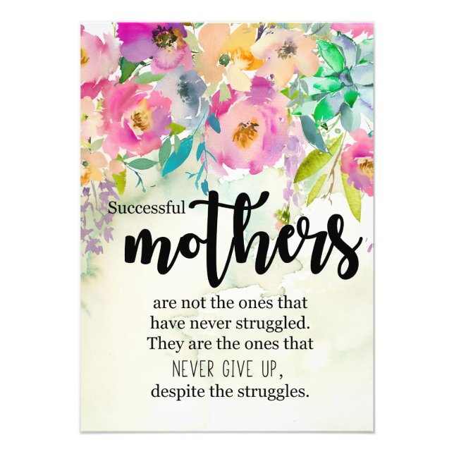 Mutter Geschenke erfolgreiche Mütter Fotodruck (Vorne)
