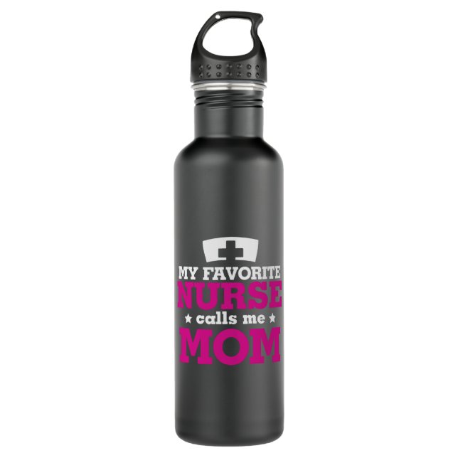 Mutter Geschenke Lieblings-Krankenschwester nennt  Edelstahlflasche (Vorderseite)