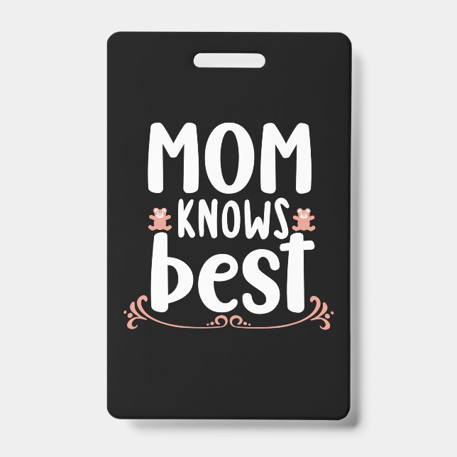 Mutter-Geschenke-Mama weiß am besten Ausweis (Vorderseite)
