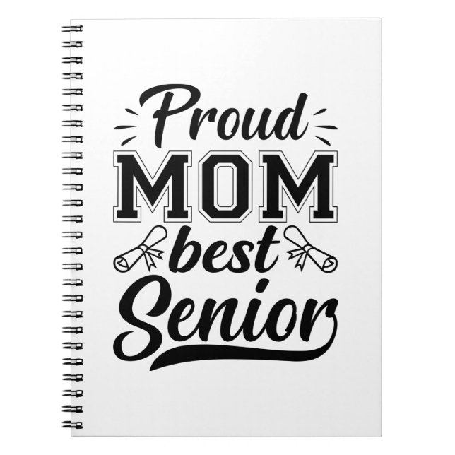 Mutter Geschenke Proud Mama Beste Senior Notizblock (Vorderseite)
