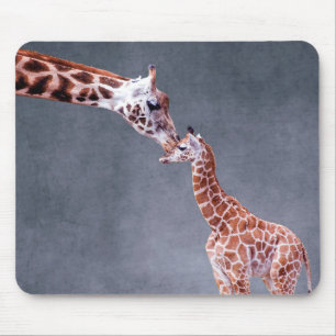 Mutter Getty Bild- u. Baby-Giraffe Mousepad