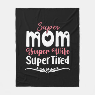 Mutter Gift Super Mama Super Ehefrau Fleecedecke