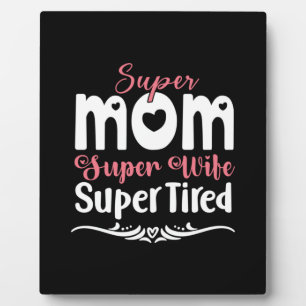 Mutter Gift Super Mama Super Ehefrau Fotoplatte