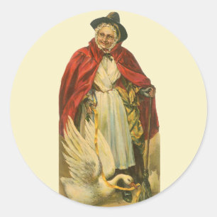 Mutter Goose Vintages Viktorianisches Story Book Runder Aufkleber
