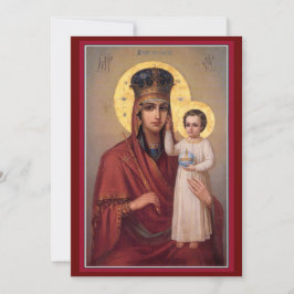 Mutter Gottes Unterstützung der Humble-Gebetskarte Dankeskarte