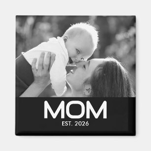 Mutter gründete Schwarz-Weiß-Foto zum Muttertag Magnet