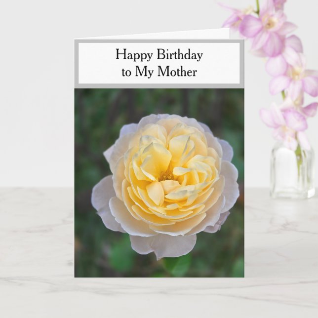 Mutter Happy Birthday Yellow Rose Karte (Orchidee)