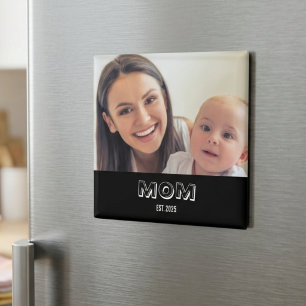 Mutter hat Fotogeschenk eingerichtet Magnet