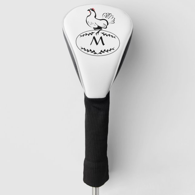 Mutter Hen Nesting on a Monogram Egg Golf Headcover (Vorderseite)