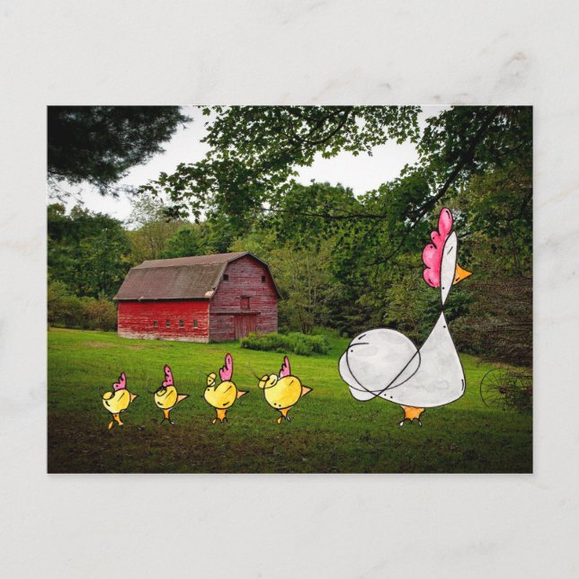 Mutter Hen Postcard Postkarte (Vorderseite)