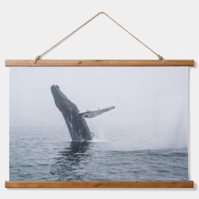 Mutter Humpback Whale Wandteppich Mit Holzrahmen (Vorne)