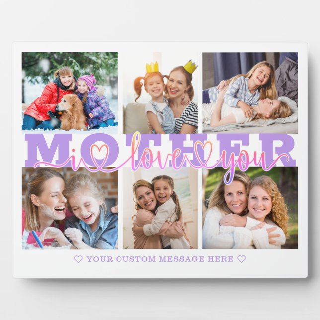 MUTTER I Liebe Sie 6 FotoCollage 8x10 Fotoplatte (Vorderseite)