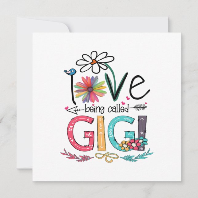 Mutter I Liebe wird als Gigi Sonnenblume Geburtsta Einladung (Vorderseite)