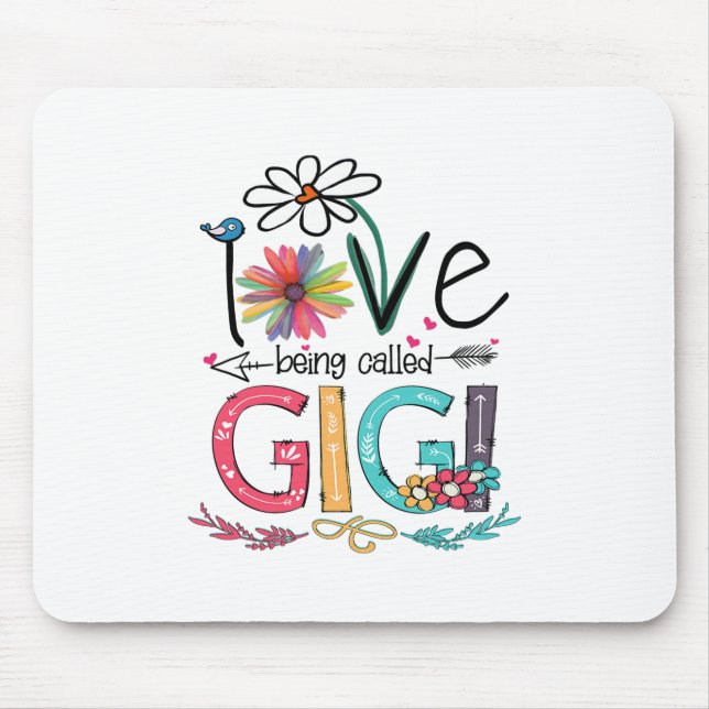 Mutter I Liebe wird als Gigi Sonnenblume Geburtsta Mousepad (Vorne)