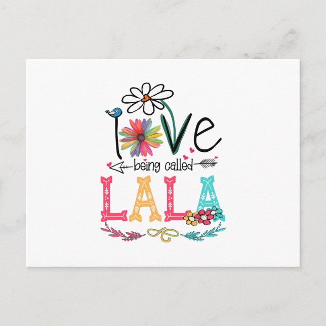 Mutter I Liebe wird als Lala Sonnenblume Geburtsta Postkarte (Vorderseite)
