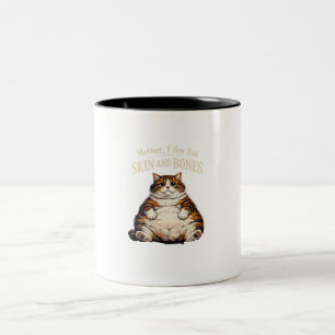 Mutter, ich bin nur Haut und Knochen – Lustige dic Zweifarbige Tasse