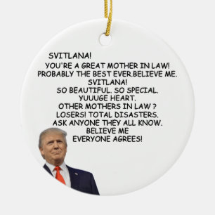 Mutter im Gesetz Trumps Weihnachten, lustige Repub Keramik Ornament