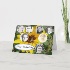 Mütter in der Familie Sonnenblumen und Bienenmütte Feiertagskarte