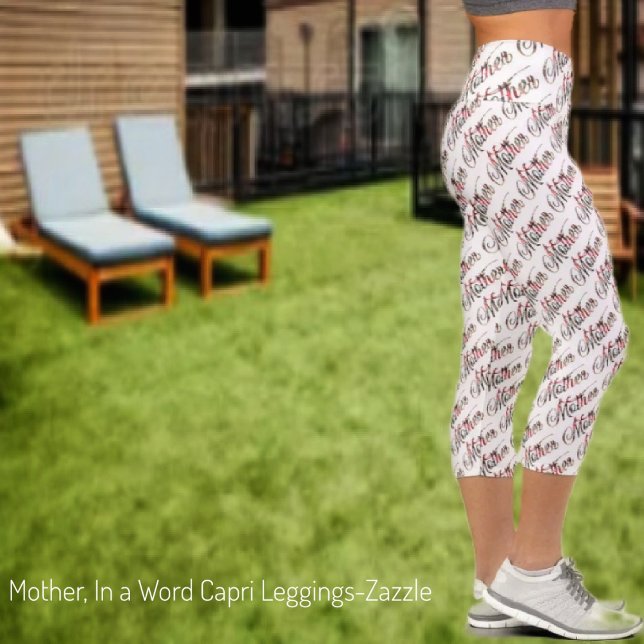 Mutter, in einem Wort Capri Leggings (Von Creator hochgeladen)