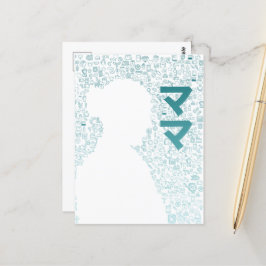 Mutter in japanischer Schrift (Katakana) Postkarte