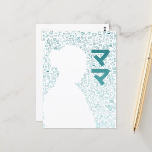 Mutter in japanischer Schrift (Katakana) Postkarte