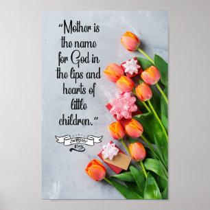 Mutter ist der Name Gottes in den Herzen der Kinde Poster